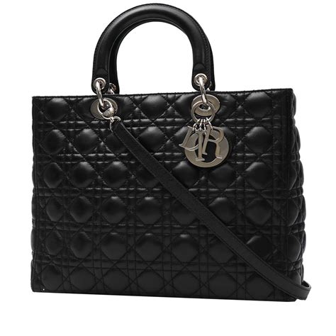 dior bolso de cuero negro